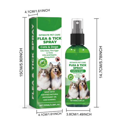 Natürliches Floh- und Zeckenspray für Hunde und Katzen 🐾 Schützen Sie Ihr geliebtes Haustier vor Schädlingen 🐾