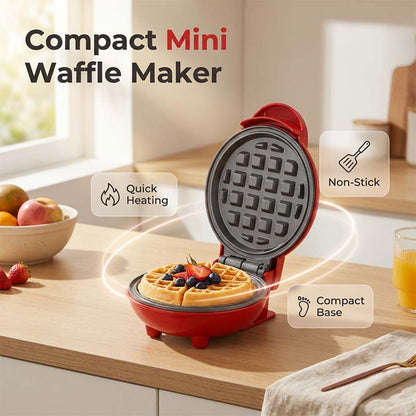 🔥 NUR KURZE ZEIT 50% RABATT! Mini elektrischer Waffeleisen für leckere Frühstückswaffeln
