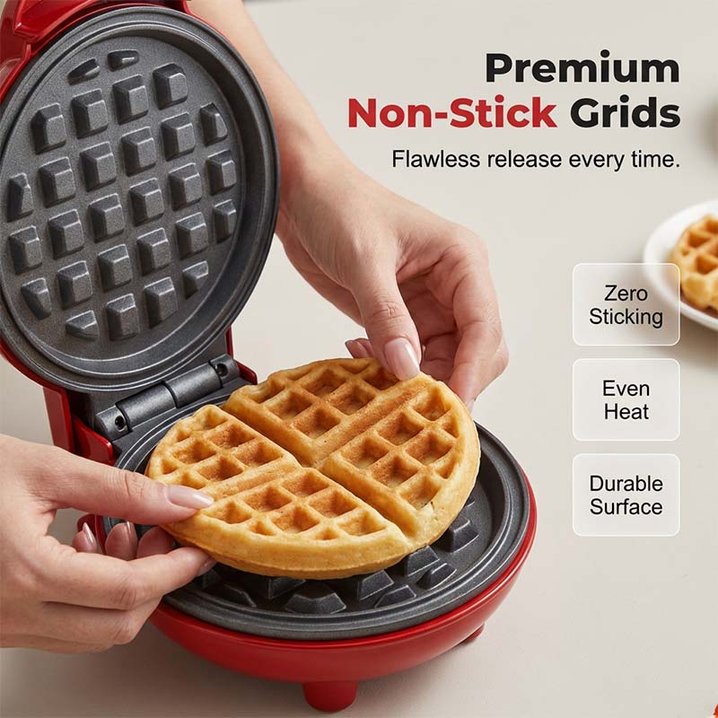 🔥 NUR KURZE ZEIT 50% RABATT! Mini elektrischer Waffeleisen für leckere Frühstückswaffeln