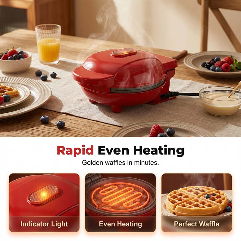 🔥 NUR KURZE ZEIT 50% RABATT! Mini elektrischer Waffeleisen für leckere Frühstückswaffeln