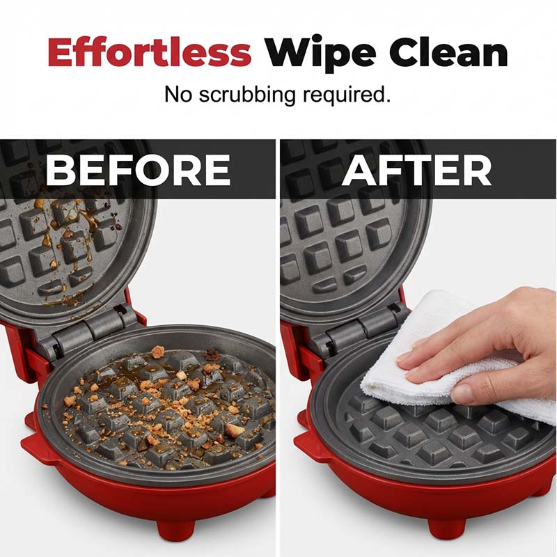 🔥 NUR KURZE ZEIT 50% RABATT! Mini elektrischer Waffeleisen für leckere Frühstückswaffeln