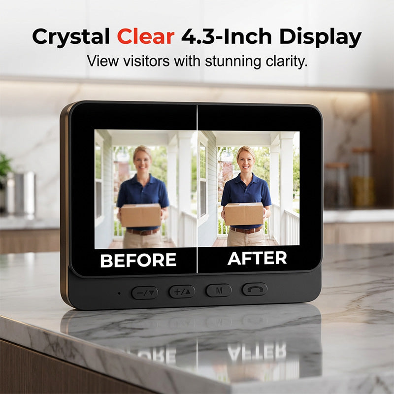 🚪📺 68% RABATT! Intelligente Video-Türklingel mit 4,3-Zoll-Display – WLAN, Nachtsicht & Zwei-Wege-Audio für maximale Sicherheit ✨