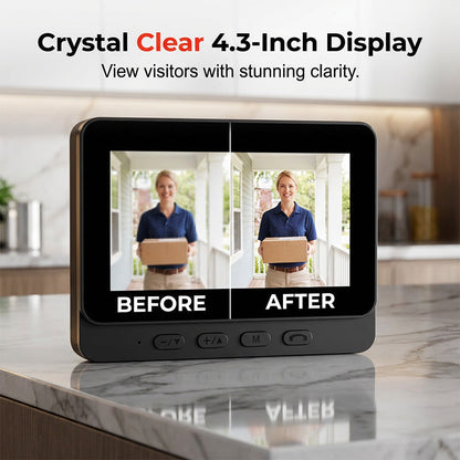 🚪📺 68% RABATT! Intelligente Video-Türklingel mit 4,3-Zoll-Display – WLAN, Nachtsicht & Zwei-Wege-Audio für maximale Sicherheit ✨