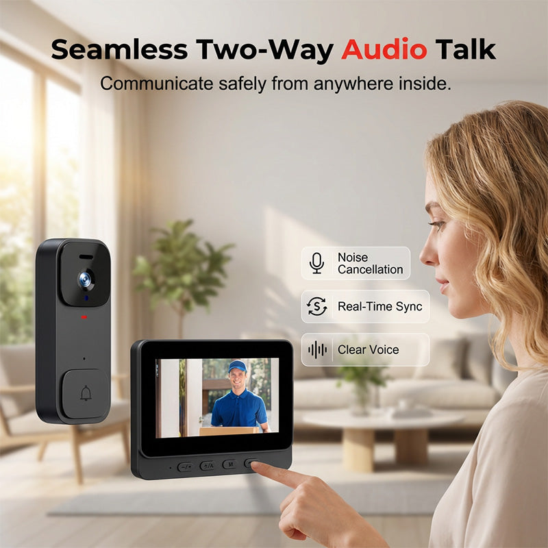 🚪📺 68% RABATT! Intelligente Video-Türklingel mit 4,3-Zoll-Display – WLAN, Nachtsicht & Zwei-Wege-Audio für maximale Sicherheit ✨