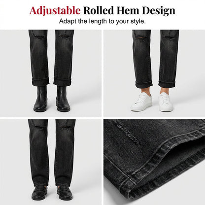 🌞Bequeme lässige Jeans für Damen, gerades Bein & trendige Rissoptik