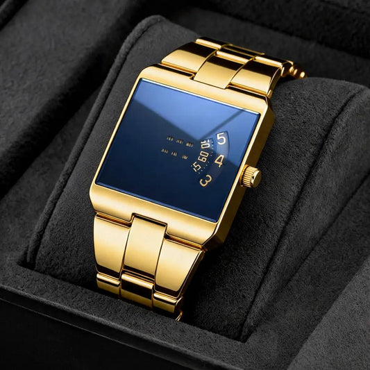 ⌚ 50% RABATT! 💼 Herren-Quarzarmbanduhr im quadratischen Design – Edelstahlband, wasserdicht & modern – Ideal für Alltag & Business ✨