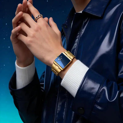 ⌚ 50% RABATT! 💼 Herren-Quarzarmbanduhr im quadratischen Design – Edelstahlband, wasserdicht & modern – Ideal für Alltag & Business ✨