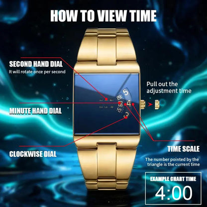 ⌚ 50% RABATT! 💼 Herren-Quarzarmbanduhr im quadratischen Design – Edelstahlband, wasserdicht & modern – Ideal für Alltag & Business ✨