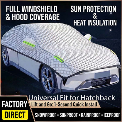 🥳HEISSER SALE 2026🥳💞50.000+ VERKAUFT!👵❤️ 50 % RABATT!  Dicke Teil-Autoabdeckung für Sonnen- und Schneeschutz