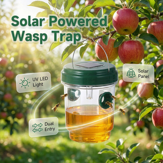 🐝 Sonderangebot – 50 % RABATT! 🌿 Solarbetriebene Hänge-Wespenfalle – ohne Chemie, umweltfreundlich & effektiv – perfekt für Garten, Terrasse & Balkon – automatische Anlockung & zuverlässige Fängigkeit
