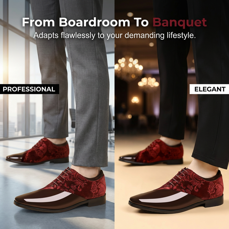 🌞Fris De Lente In Met 49% Korting!🤵Luxe Heren Contrast Dress Shoes - Hoogglans & Premium Textuur - Perfect voor Bruiloft & Gala - Ergonomisch Comfort - De Ultieme Statement-Schoen