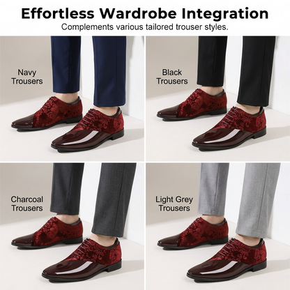 🌞Fris De Lente In Met 49% Korting!🤵Luxe Heren Contrast Dress Shoes - Hoogglans & Premium Textuur - Perfect voor Bruiloft & Gala - Ergonomisch Comfort - De Ultieme Statement-Schoen