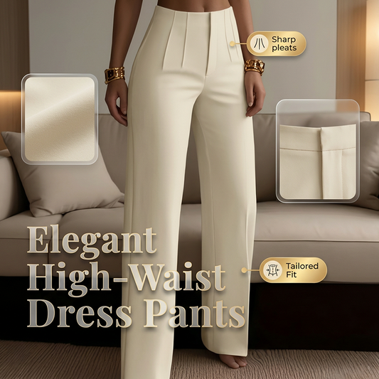 ⏳ Nur kurze Zeit 50% reduziert! 💫 Plissierte Weitbein-Hose, modisch & bequem für Damen