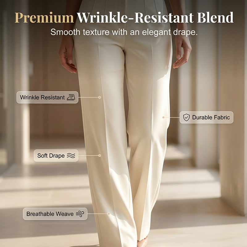 ⏳ Nur kurze Zeit 50% reduziert! 💫 Plissierte Weitbein-Hose, modisch & bequem für Damen