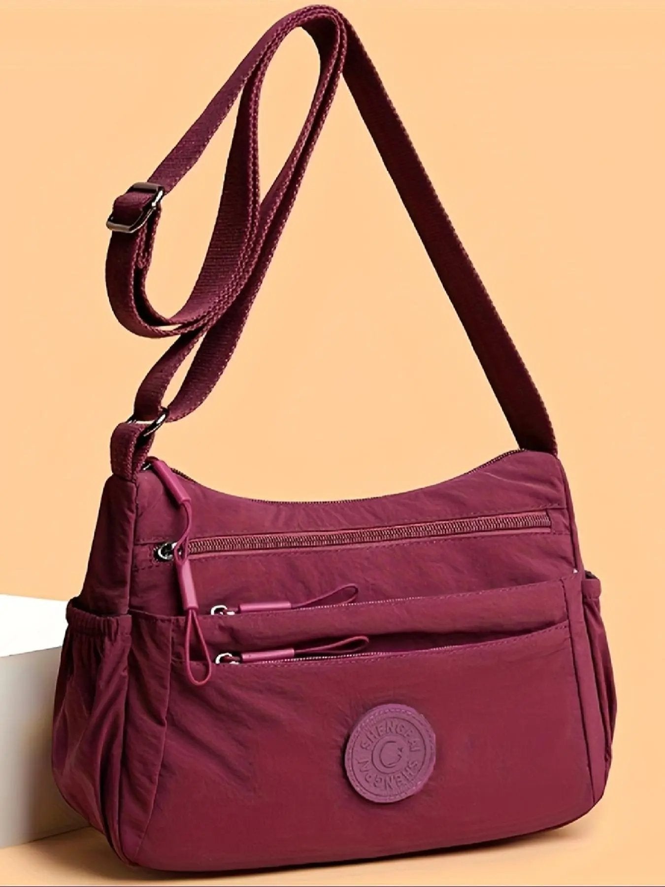 👛 50% RABATT! 💐 Einfarbige Umhängetasche für Damen – Viele Fächer & Reißverschluss – Sicher & praktisch – perfekt für Alltag, Reisen oder Shopping 🔐✨👜