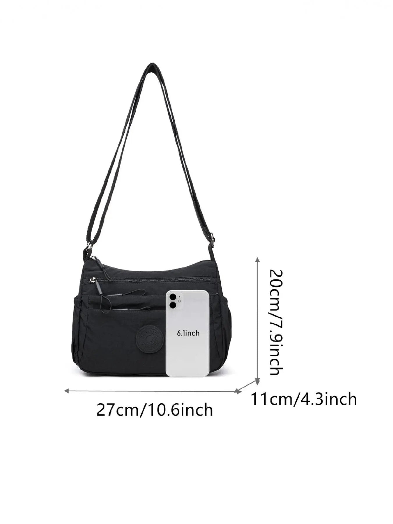👛 50% RABATT! 💐 Einfarbige Umhängetasche für Damen – Viele Fächer & Reißverschluss – Sicher & praktisch – perfekt für Alltag, Reisen oder Shopping 🔐✨👜