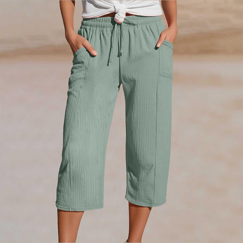 🌿 LIMITIERTES ANGEBOT 50% RABATT! ✨ Damen Hose aus Leinen-Baumwolle – Leicht, Falten, Gummibund 👒