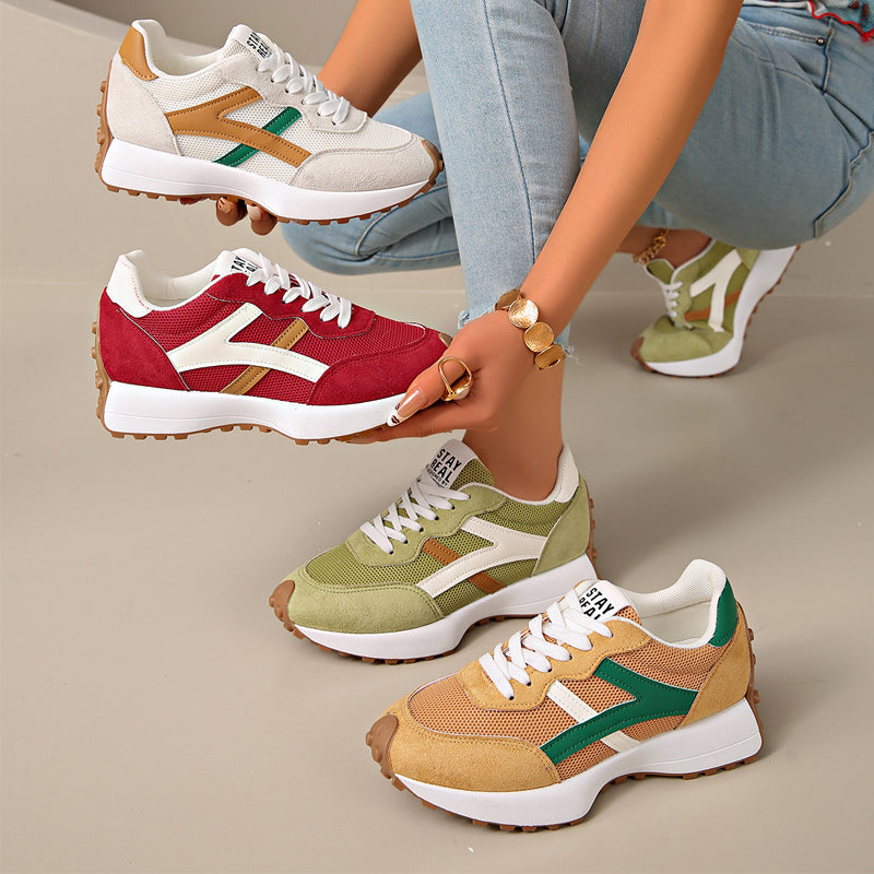 💃Längerer Beinoptik！Vintage-Mesh-Sneaker für Frauen，Plateausohle + atmungsaktiv + komfortabel den ganzen Tag🌟