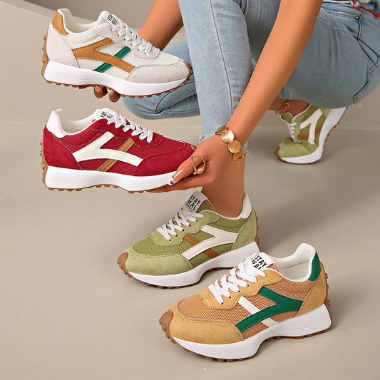 💃Längerer Beinoptik！Vintage-Mesh-Sneaker für Frauen，Plateausohle + atmungsaktiv + komfortabel den ganzen Tag🌟