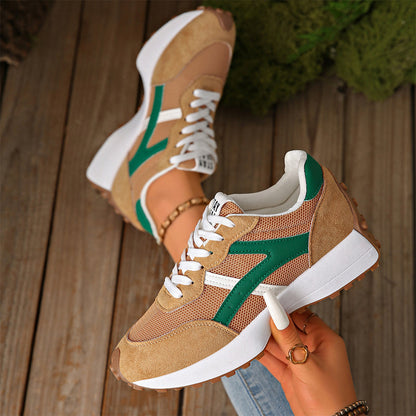 💃Längerer Beinoptik！Vintage-Mesh-Sneaker für Frauen，Plateausohle + atmungsaktiv + komfortabel den ganzen Tag🌟