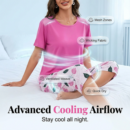 👗💤 Hochelastisches Damen Pyjama-Set – ultraweich & atmungsaktiv für entspannte Nächte