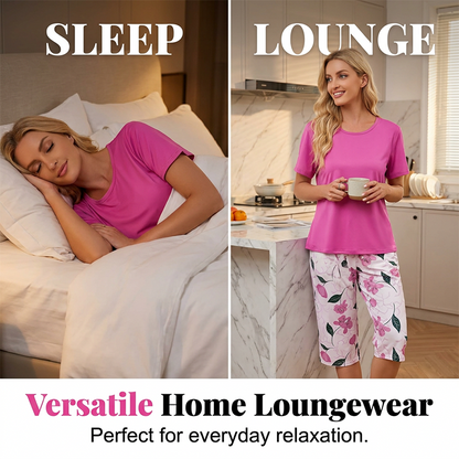 👗💤 Hochelastisches Damen Pyjama-Set – ultraweich & atmungsaktiv für entspannte Nächte