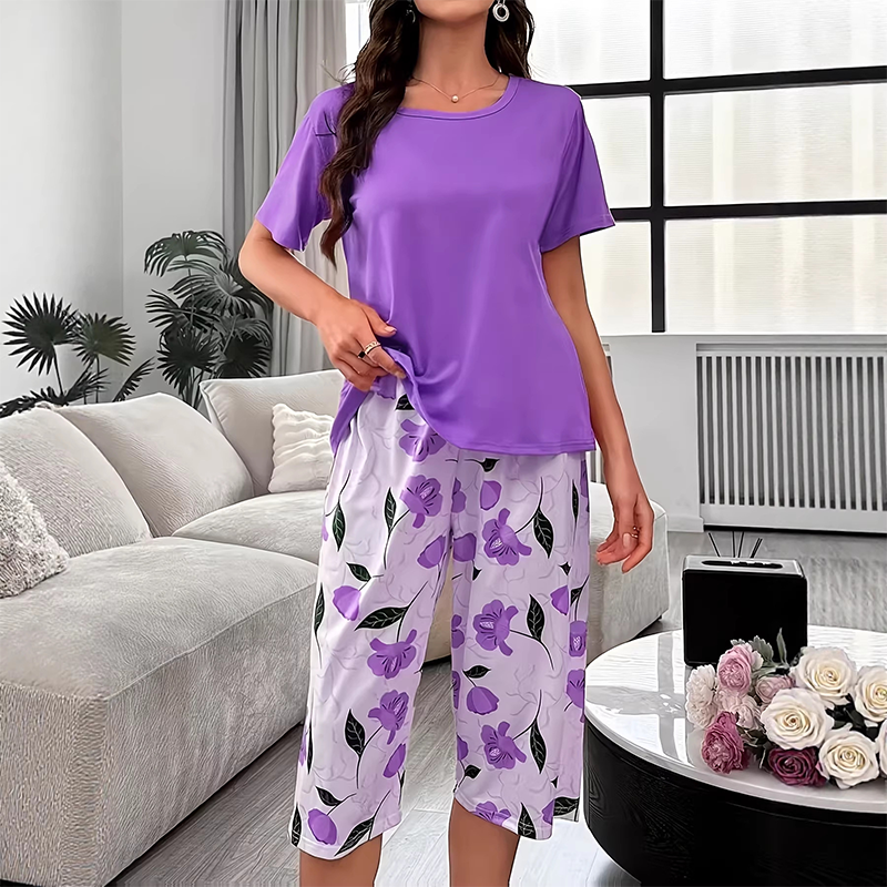 👗💤 Hochelastisches Damen Pyjama-Set – ultraweich & atmungsaktiv für entspannte Nächte