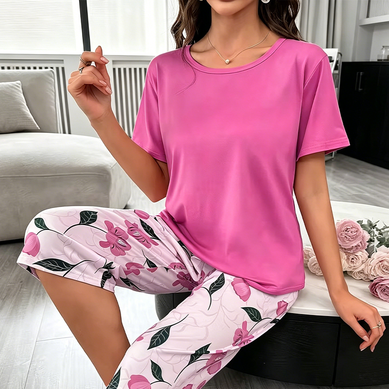👗💤 Hochelastisches Damen Pyjama-Set – ultraweich & atmungsaktiv für entspannte Nächte