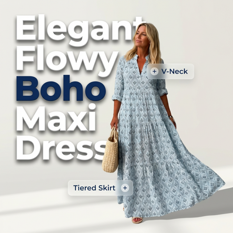 Damenkleid mit V-Ausschnitt, Übergröße, hochelastisch, mit Blumenmuster