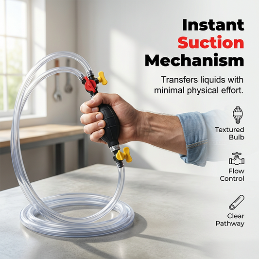 ⚡Blitzschnell & Effizient！Manueller Siphonpumpe mit Hochflussventil，50% Zeitersparnis + Dichtungsfunktion💧