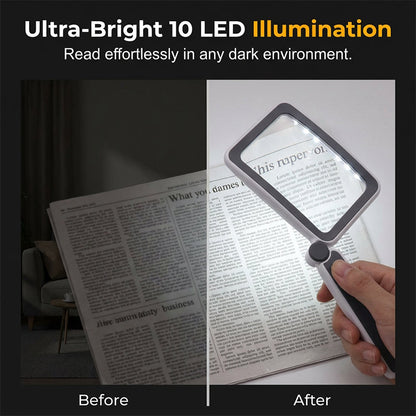 🔍 LED-Leselupe – 4-fache Vergrößerung, klappbar, für Menschen mit Sehbehinderung 👵✨