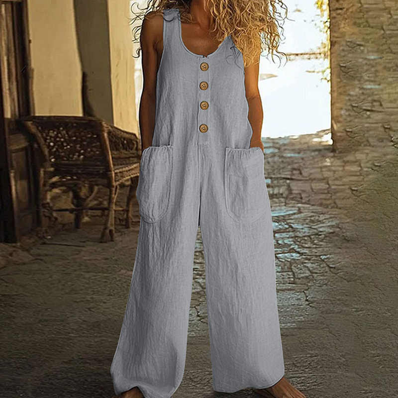 ✨ Tragekomfort pur 👖 Modischer Damen Jumpsuit weiter Schnitt 🔥 Jetzt zum halben Preis
