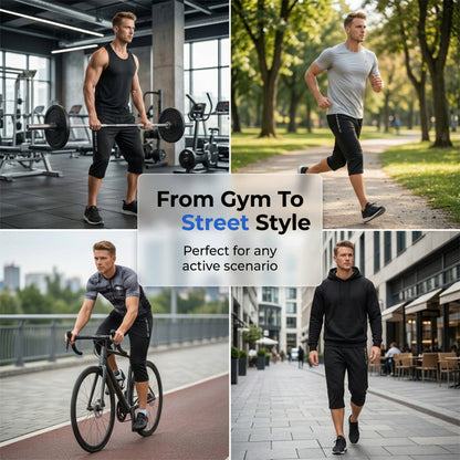 💪 Schnelltrocknende Herren Caprihose mit hoher Elastizität – ultrakomfortabel, atmungsaktiv und flexibel für Fitness, Jogging und Outdoor