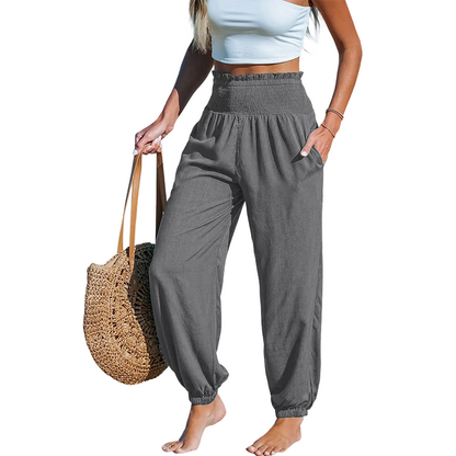 🌞 Figurfreundliche Hohe Taille Haremhose für Damen