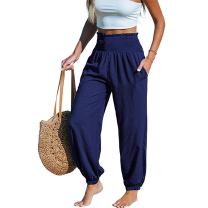 🌞 Figurfreundliche Hohe Taille Haremhose für Damen