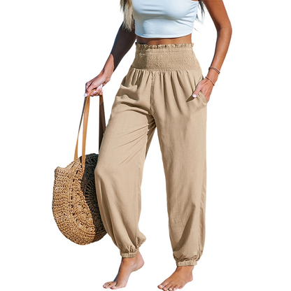 🌞 Figurfreundliche Hohe Taille Haremhose für Damen
