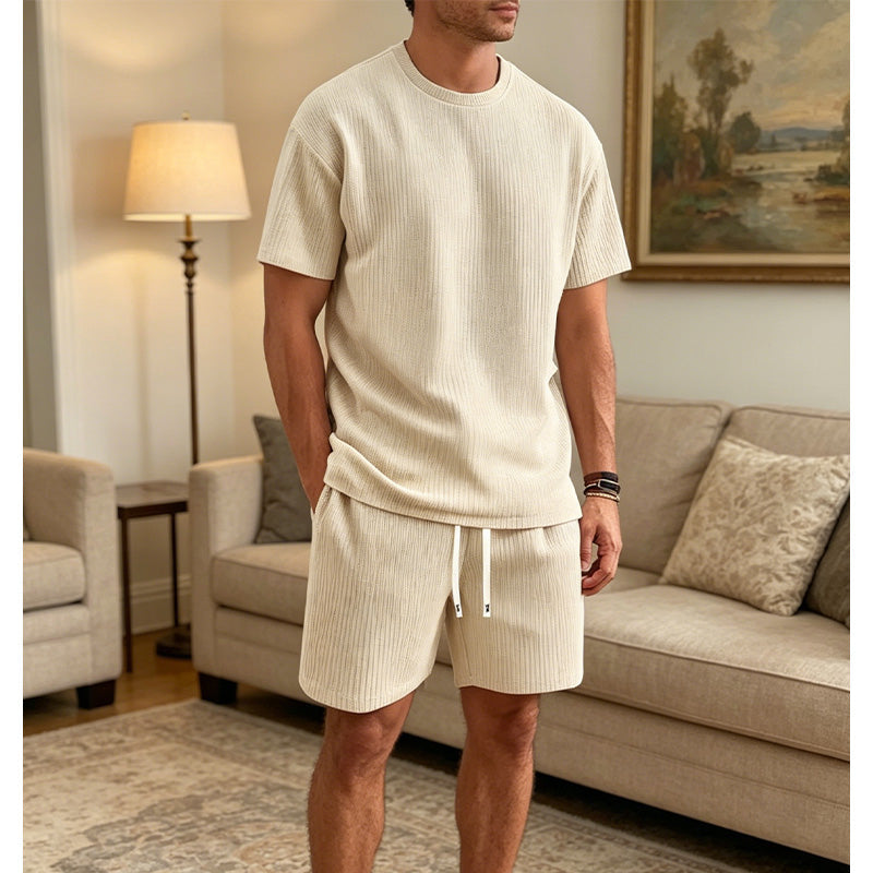 ✨Kostenloser Versand | Bequemes Herren Zweiteiler aus Shirt und Shorts