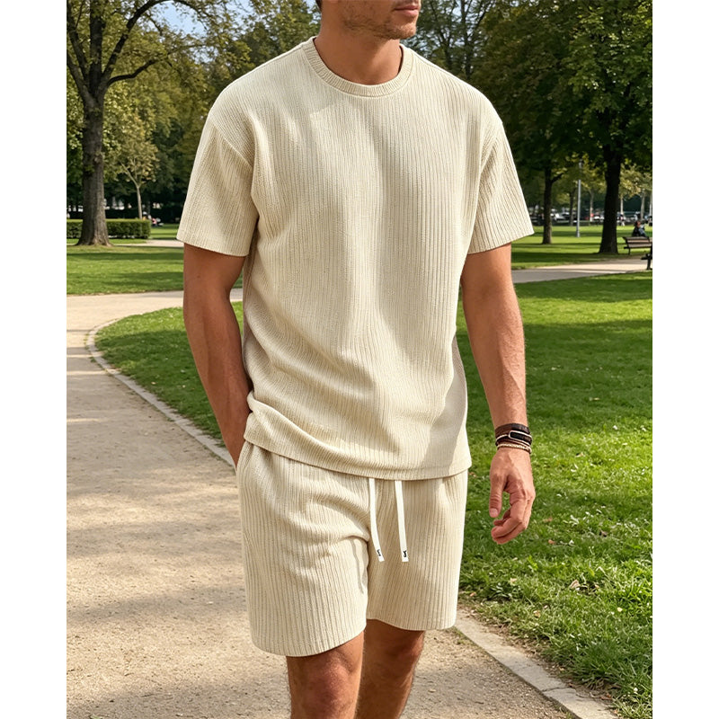 ✨Kostenloser Versand | Bequemes Herren Zweiteiler aus Shirt und Shorts