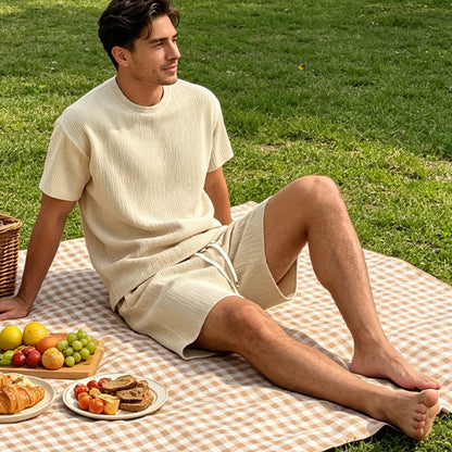 ✨Kostenloser Versand | Bequemes Herren Zweiteiler aus Shirt und Shorts