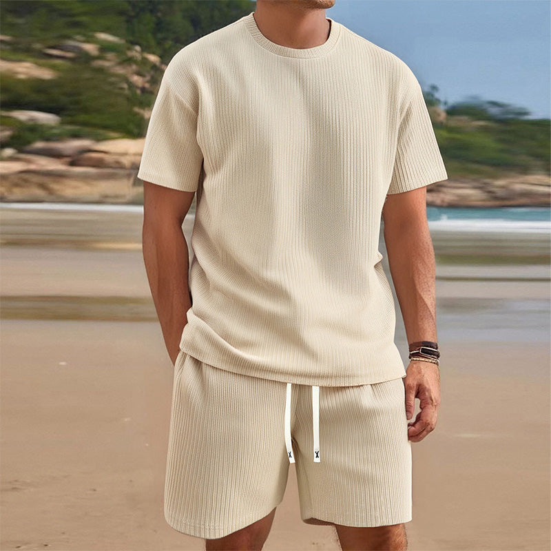 ✨Kostenloser Versand | Bequemes Herren Zweiteiler aus Shirt und Shorts