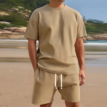 ✨Kostenloser Versand | Bequemes Herren Zweiteiler aus Shirt und Shorts