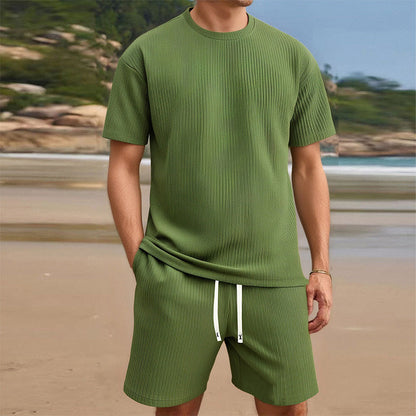 ✨Kostenloser Versand | Bequemes Herren Zweiteiler aus Shirt und Shorts