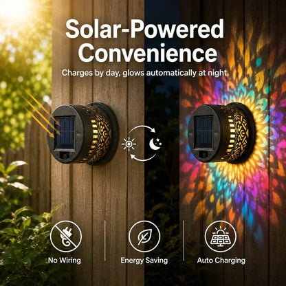 🏖️ Sommer-Sale 60% Rabatt 🏝️🌞 Solar Mandala Light – Stunning Pattern Projection, 2-in-1 Floor & Wall Design & IP65 Waterproof Auto On/Off 🌿