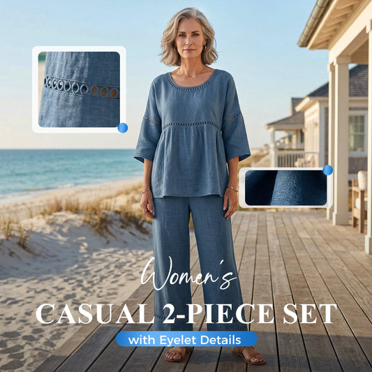🔥 Neuheiten: 50% RABATT! ✨ Lässiges 2-teiliges Set für Damen mit Lochstickerei-Details – stylisch, luftig & perfekt aufeinander abgestimmt – ideal für warme Tage, Strand & Freizeit | Versandfrei