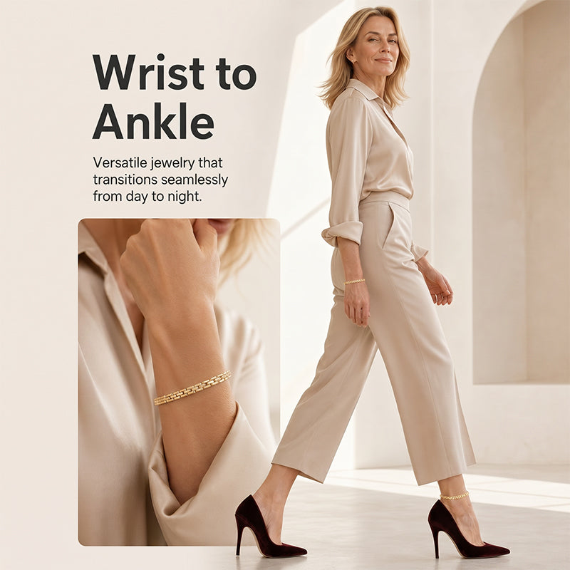 ✨ 50% RABATT! 🔷 Geometrisches Gliederarmband – Minimalistisch, modern & zierlich – Perfekt für den Alltag oder als dezentes Statement – angenehm zu tragen und vielseitig kombinierbar 💫
