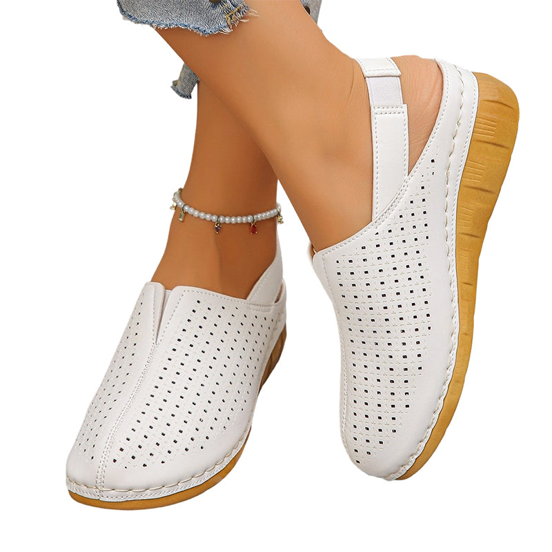 👡 Lässige Keilabsatz-Slingback-Sandalen mit perforiertem Design – atmungsaktiv & stylisch✨