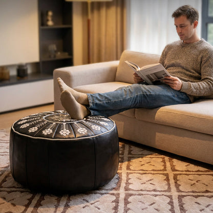 🪑 Vielseitiger runder Stauraumsitz – Sitzplatz & versteckter Stauraum in einem – perfekt für Flur, Schlafzimmer & Wohnzimmer | Versandfrei