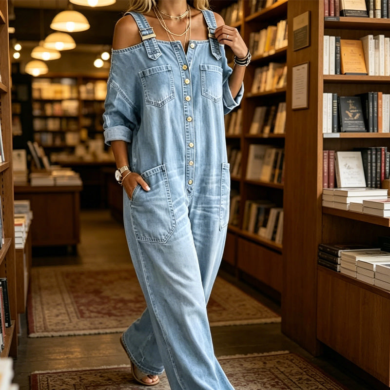✨ Weit geschnittener Damen-Overall mit weiten Beinen & Taschen | extrem bequem für den Alltag