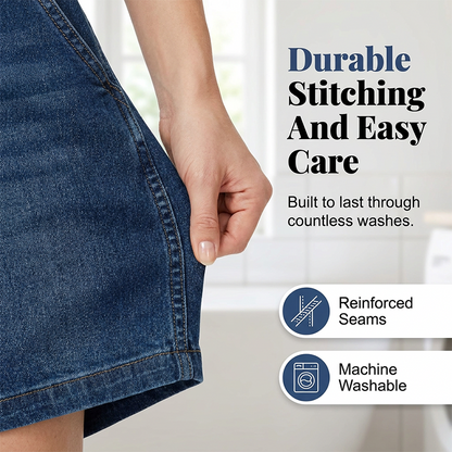 🌺 Damen Freizeit Denim-Overall mit kurzen Ärmeln – lässig, bequem & vielseitig für jeden Tag