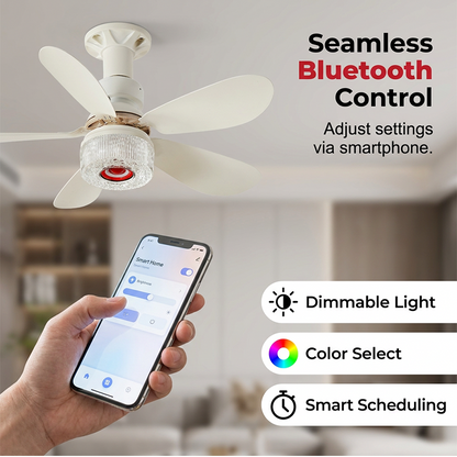 💡🔊 3-in-1 Deckenventilator mit Lampe & Bluetooth-Lautsprecher | Multifunktional & Praktisch